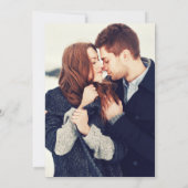 Paarse Foliage Chic Gold Photo Wedding Kaart (Achterkant)