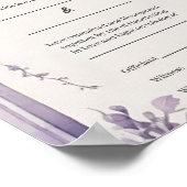 Paarse Foliage Floral Arch Handfasting Certificaat Poster (Hoek)
