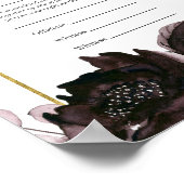 Paarse Foliage Floral Boho Handfasting Certificaat Poster (Hoek)