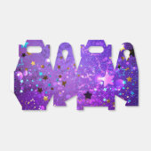 Paarse folie achtergrond met sterren bedankdoosjes (Uitgevouwen)