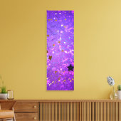 Paarse folie achtergrond met sterren canvas afdruk (Insitu (Woonkamer))