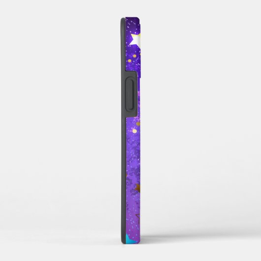 Paarse folie achtergrond met sterren Case-Mate iPhone case (Achterkant / Rechts)