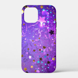 Paarse folie achtergrond met sterren Case-Mate iPhone case