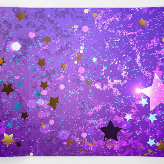 Paarse folie achtergrond met sterren drieluik programma (Binnenkant midden)