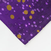 Paarse folie achtergrond met sterren fleece deken (Hoek)
