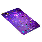 Paarse folie achtergrond met sterren magneet (Rechterzijde)