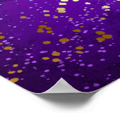 Paarse folie achtergrond met sterren poster (Hoek)