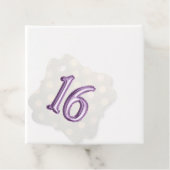 Paarse Folie en gouden Bokeh Shimmer Bedankjes Labels (In situ)