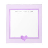 Paarse Folie Gepersonaliseerd Notitieblok 5,5 x 6  (Voorkant)