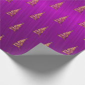 Paarse Folie gestileerd kerstboom inpakpapier (Hoek)