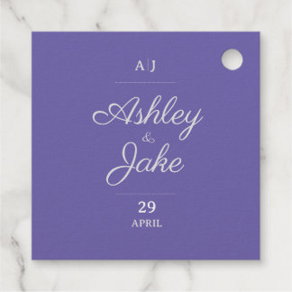 Paarse Folie Gift Label