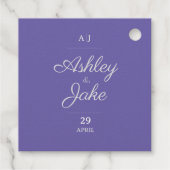 Paarse Folie Gift Label (Achterkant)