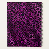 Paarse Folie Luipaard Brush Stroke Planner (Achterkant)