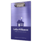 Paarse Folie Makelaar Huis Professioneel Klembord (Links)