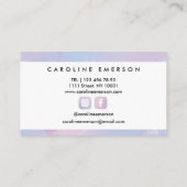 Paarse Folie Marmer Modern Script Typografie Salon Visitekaartje (Achterkant)