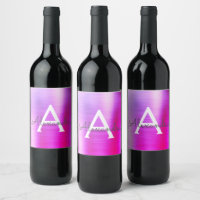 Paarse Folie Metaalmonogram