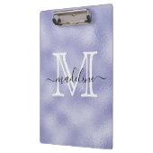 Paarse Folie monogram modern script Klembord (Links)