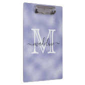 Paarse Folie monogram modern script Klembord (Rechts)