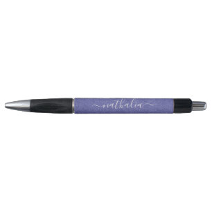Paarse Folie monogram modern script Pen