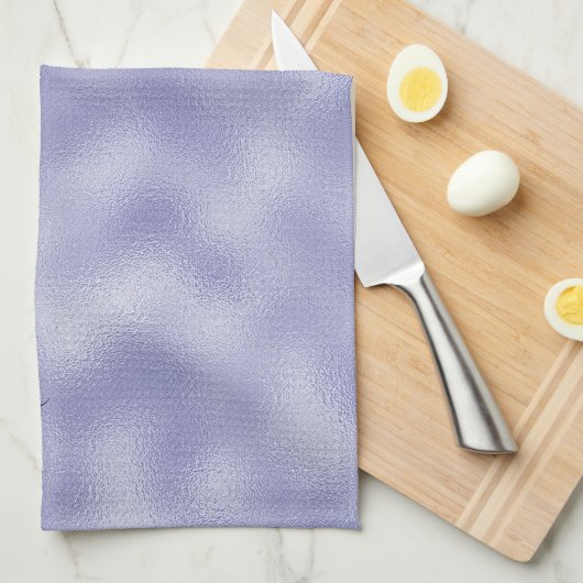 Paarse Folie monogram modern script Theedoek (Quarter Fold)