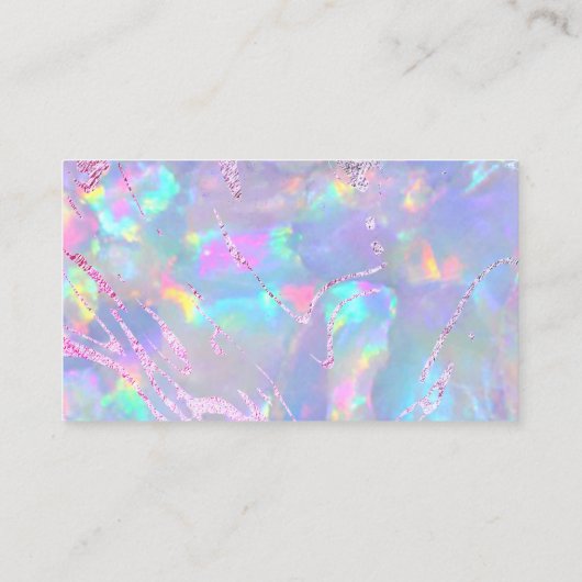 paarse folie opal dank u visitekaartje (Achterkant)