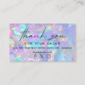 paarse folie opal dank u visitekaartje (Voorkant)