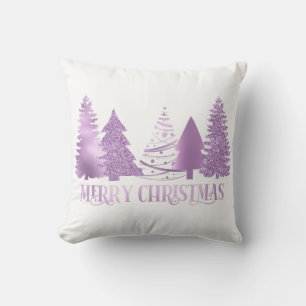 Paarse Folie ziet er uit naar de metallische kerst Kussen