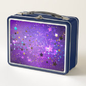 Paarse folieachtergrond met sterren (Voorkant)