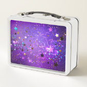 Paarse folieachtergrond met sterren (Achterkant)