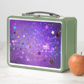 Paarse folieachtergrond met sterren (In situ)