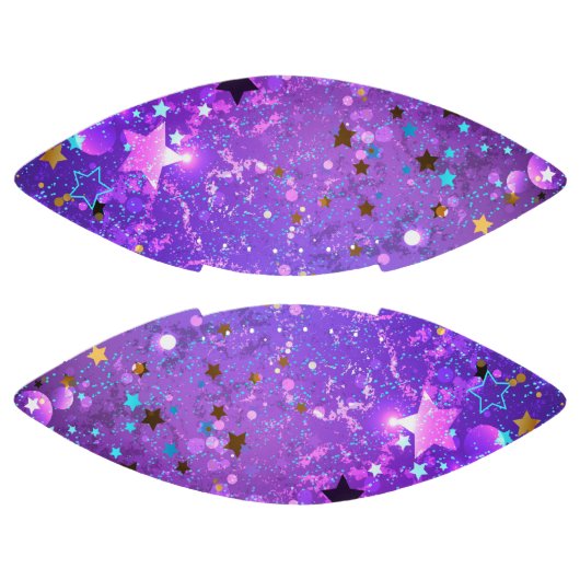 Paarse folieachtergrond met sterren american football (Panelen)