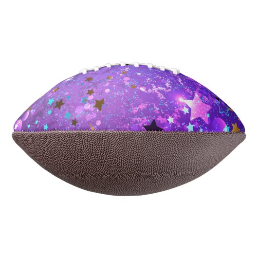 Paarse folieachtergrond met sterren american football (Gedraaid 90)