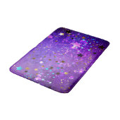 Paarse folieachtergrond met sterren badmat (Gekanteld)