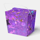 Paarse folieachtergrond met sterren bedankdoosjes (Achterkant)