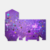 Paarse folieachtergrond met sterren bedankdoosjes (Uitgevouwen)
