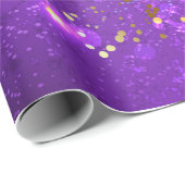 Paarse folieachtergrond met sterren cadeaupapier (Rol Hoek)