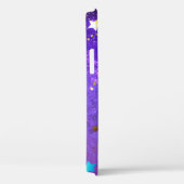 Paarse folieachtergrond met sterren Case-Mate iPhone case (Achterkant / Rechts)