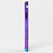 Paarse folieachtergrond met sterren Case-Mate iPhone case (Achterkant/rechts)