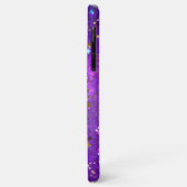 Paarse folieachtergrond met sterren Case-Mate iPhone case (Achterkant/links)