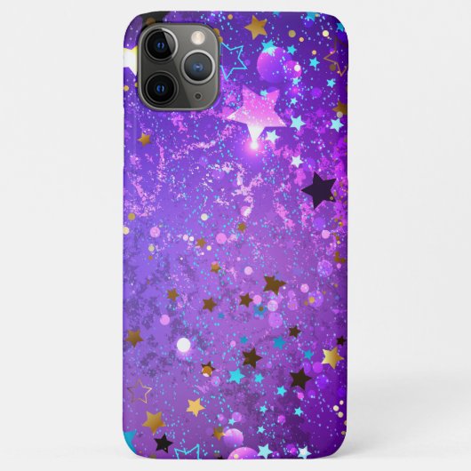 Paarse folieachtergrond met sterren Case-Mate iPhone case (Achterkant)