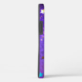 Paarse folieachtergrond met sterren Case-Mate iPhone case (Achterkant / Rechts)