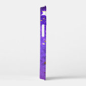 Paarse folieachtergrond met sterren Case-Mate iPhone case (Achterkant / Rechts)