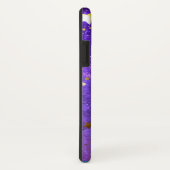 Paarse folieachtergrond met sterren Case-Mate iPhone case (Achterkant/rechts)