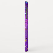 Paarse folieachtergrond met sterren Case-Mate iPhone case (Achterkant/links)