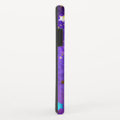 Paarse folieachtergrond met sterren Case-Mate iPhone case (Achterkant/rechts)