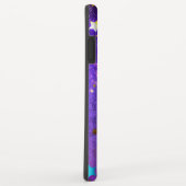 Paarse folieachtergrond met sterren Case-Mate iPhone case (Achterkant/rechts)