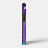 Paarse folieachtergrond met sterren Case-Mate iPhone case (Achterkant / Rechts)