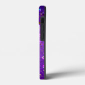 Paarse folieachtergrond met sterren Case-Mate iPhone case (Achterkant / Links)