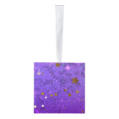 Paarse folieachtergrond met sterren decoratie (Rechts)