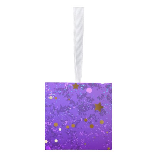 Paarse folieachtergrond met sterren decoratie (Rechts)